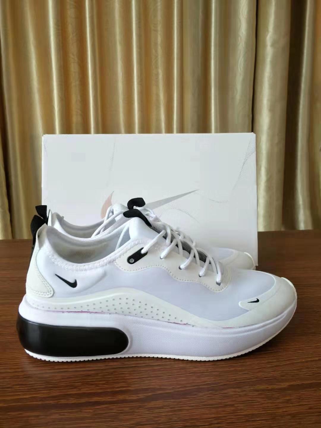 Women Nike Air Max Dia White Black Heel Shoes